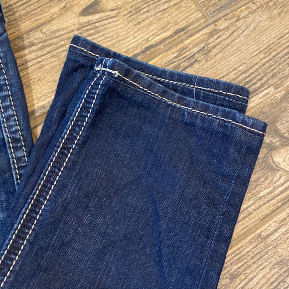 Rock Revival Sz 31 Sora Skinny Jeans Medium/Dark Wash Rhinestone Button - Picture 8 of 9